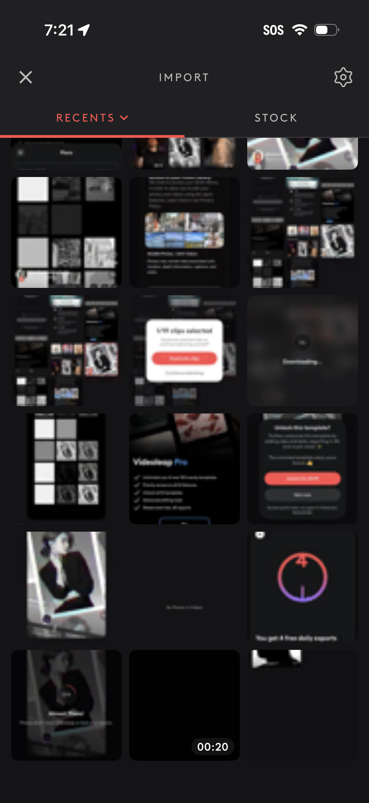 videoleap dashboard screenshot